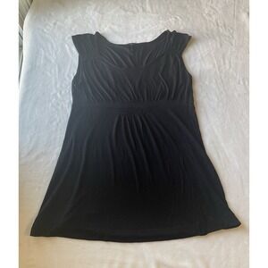 Daisy Fuentes Black Fit & Flare Top